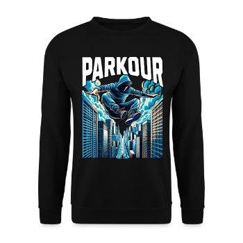 Parkour - Sweat-shirt Unisexe - noir - Devant - Alina (178cm) & Michal (187cm)