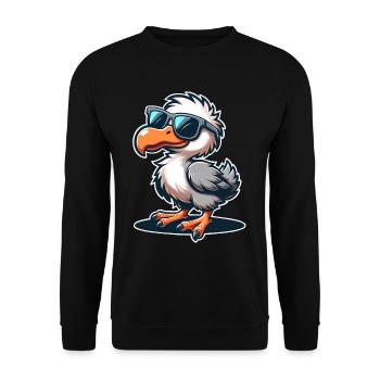 Dodo - Unisex Sweatshirt - black - Front - Alina (178cm) & Michal (187cm)
