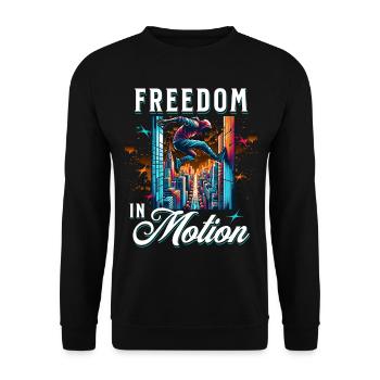 Parkour - Unisex Sweatshirt - black - Front - Alina (178cm) & Michal (187cm)