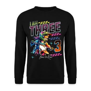 3e anniversaire des filles de motocross - Sweat-shirt Unisexe - noir - Devant - Alina (178cm) & Michal (187cm)