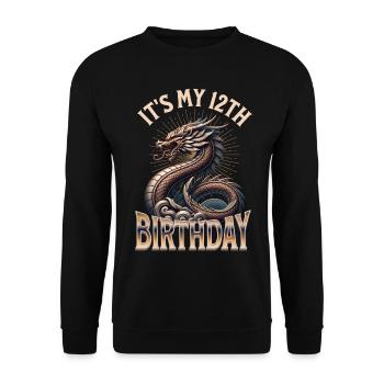 Dragon 12e anniversaire Dragon - Sweat-shirt Unisexe - noir - Devant - Alina (178cm) & Michal (187cm)
