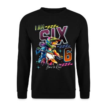 Filles de motocross 6ème anniversaire - Sweat-shirt Unisexe - noir - Devant - Alina (178cm) & Michal (187cm)