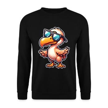 Dodo - Unisex Sweatshirt - black - Front - Alina (178cm) & Michal (187cm)