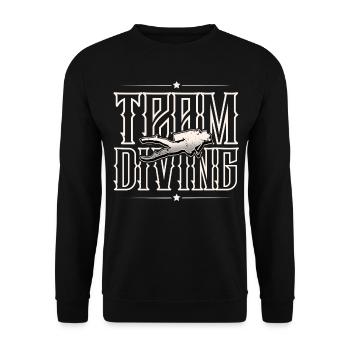Taucher Tauchen - Unisex Pullover - Schwarz - Vorne - Alina (178cm) & Michal (187cm)