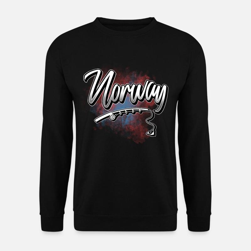 Norwegen Angeln Angler Fischen - Unisex Pullover - Schwarz
