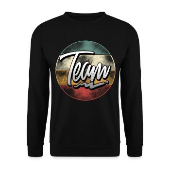 team - Unisex Sweatshirt - black - Front - Alina (178cm) & Michal (187cm)