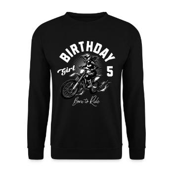 Motocross Anniversaire Fille 5ème Anniversaire Femmes - Sweat-shirt Unisexe - noir - Devant - Alina (178cm) & Michal (187cm)