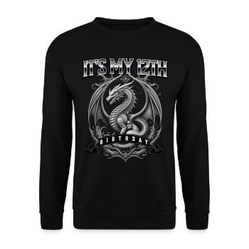Dragon 12e anniversaire Dragon - Sweat-shirt Unisexe - noir - Devant - Alina (178cm) & Michal (187cm)