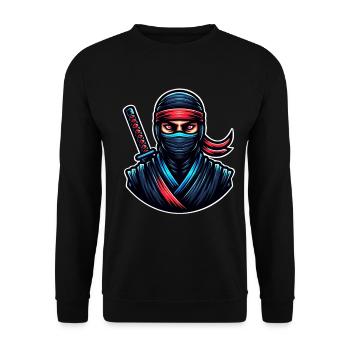 Ninja - Unisex Sweatshirt - black - Front - Alina (178cm) & Michal (187cm)