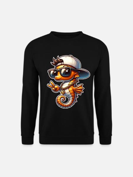 Seepferd Cool - Unisex Pullover - Schwarz