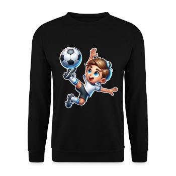 Soccer - Unisex Sweatshirt - black - Front - Alina (178cm) & Michal (187cm)