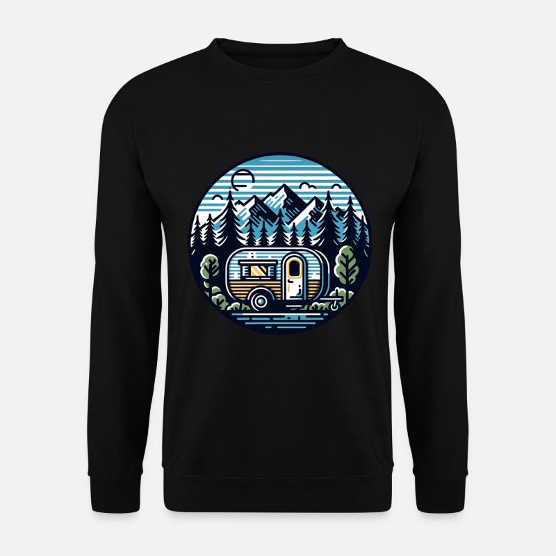 Camping Caravan - Unisex Sweatshirt - black
