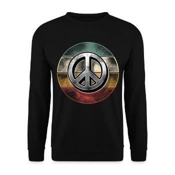 Peace sign - Unisex Sweatshirt - black - Front - Alina (178cm) & Michal (187cm)