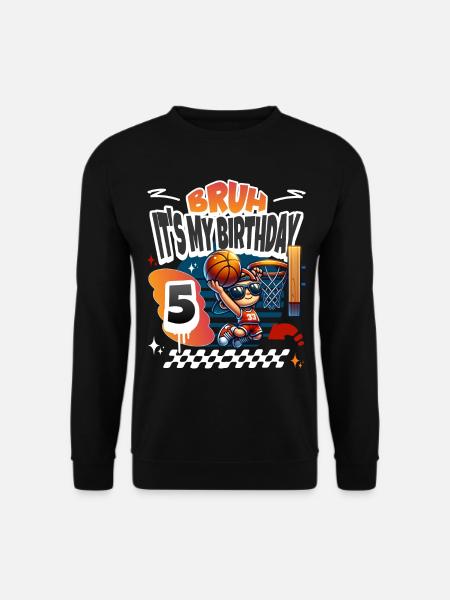 Basketball 5th Birthday - Unisex Sweatshirt - black