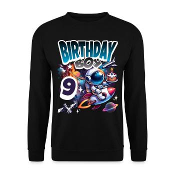 Astronaute 9e anniversaire Espace - Sweat-shirt Unisexe - noir - Devant - Alina (178cm) & Michal (187cm)