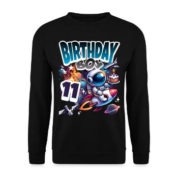 Astronaute 11e anniversaire Espace - Sweat-shirt Unisexe - noir - Devant - Alina (178cm) & Michal (187cm)