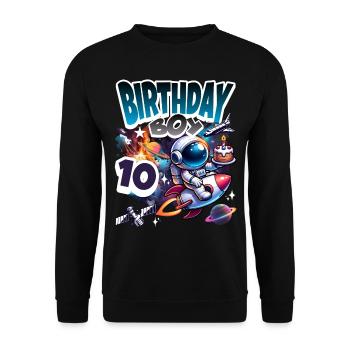 Astronaute 10e anniversaire Espace - Sweat-shirt Unisexe - noir - Devant - Alina (178cm) & Michal (187cm)