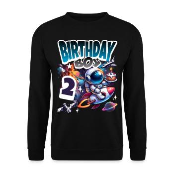 Astronaute 2e anniversaire Espace - Sweat-shirt Unisexe - noir - Devant - Alina (178cm) & Michal (187cm)