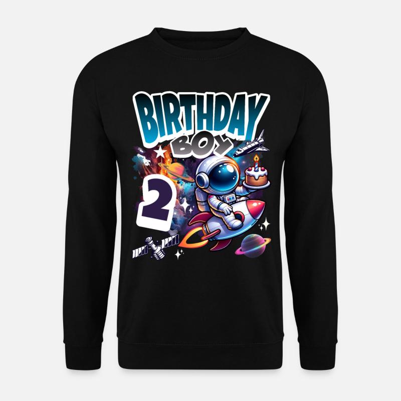 Astronaute 2e anniversaire Espace - Sweat-shirt Unisexe - noir