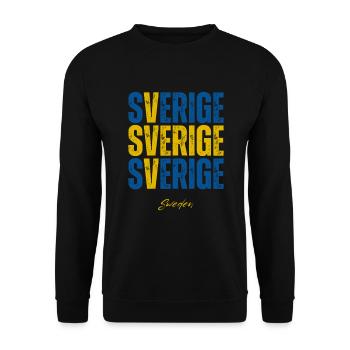 Drapeau de la Suède, fierté suédoise - Sweat-shirt Unisexe - noir - Devant - Alina (178cm) & Michal (187cm)