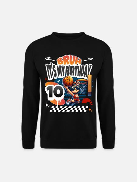 Basketball 10. Geburtstag - Unisex Pullover - Schwarz