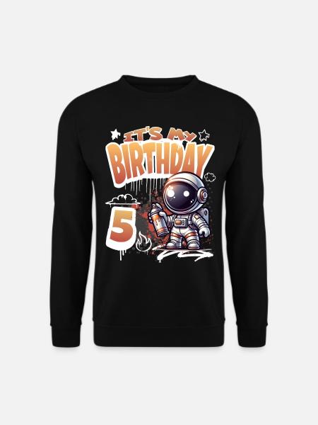 Graffiti Astronaut 5th Birthday - Unisex Sweatshirt - black
