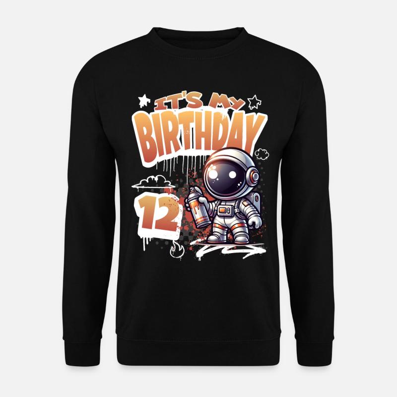 Graffiti Astronaut 12th Birthday - Unisex Sweatshirt - black