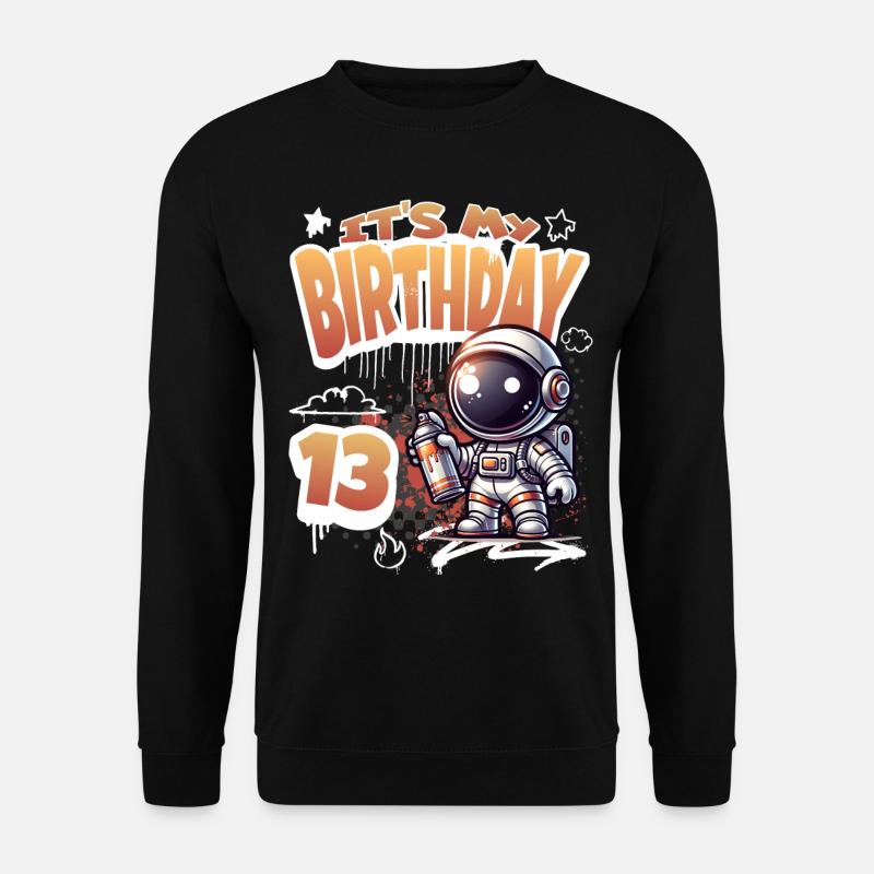 Graffiti Astronaut 13th Birthday - Unisex Sweatshirt - black