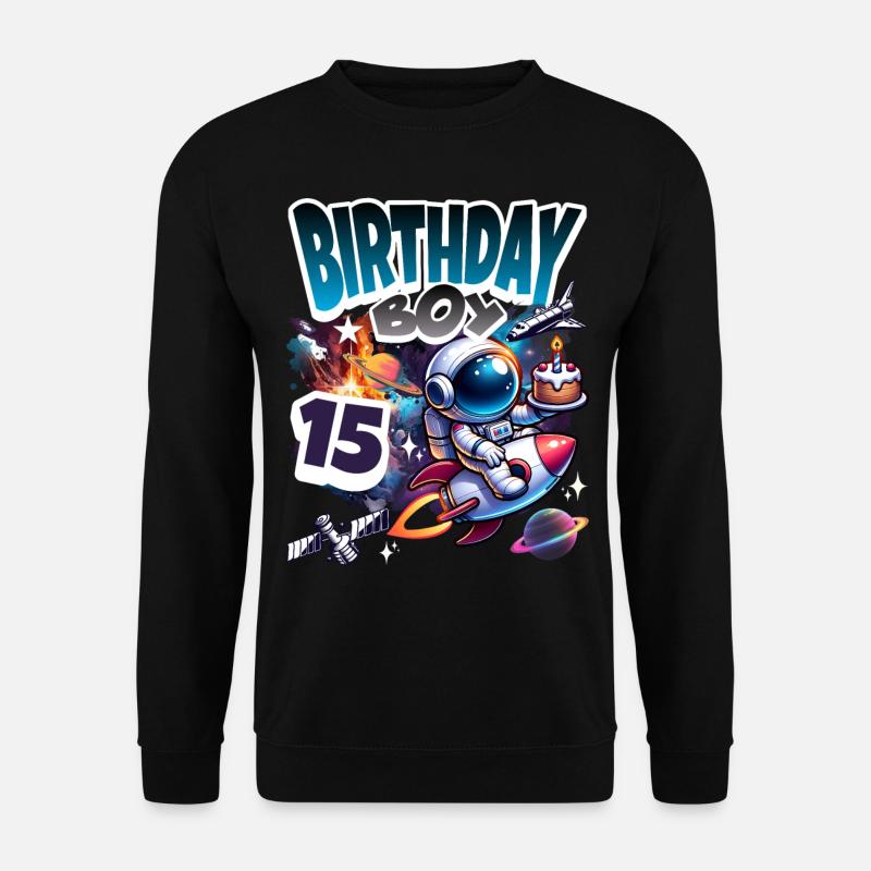 Astronaute 15e anniversaire Espace - Sweat-shirt Unisexe - noir