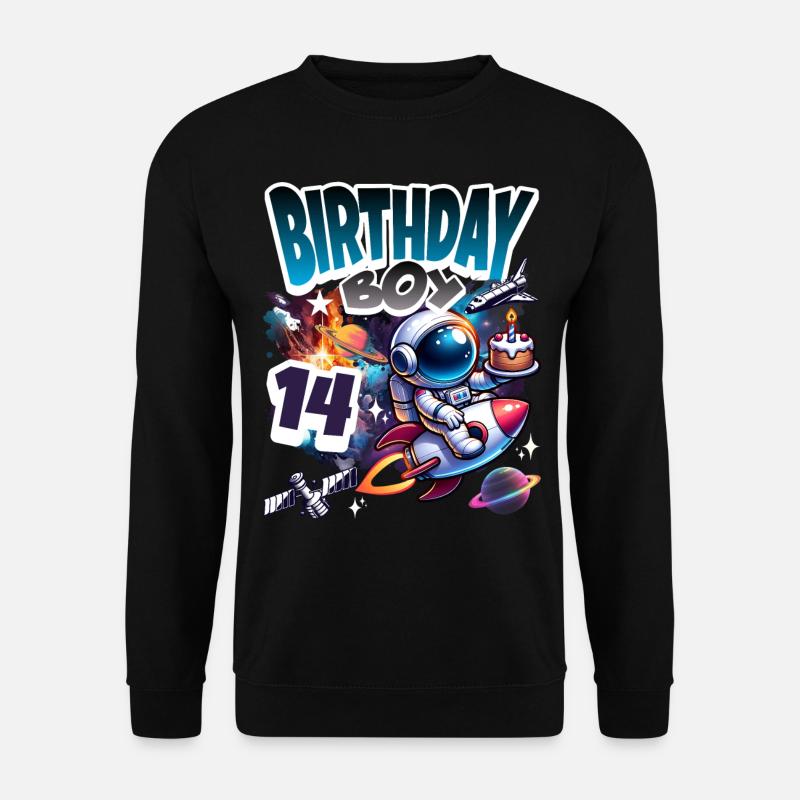 Astronaute 14e anniversaire Espace - Sweat-shirt Unisexe - noir