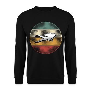 Taucher Tauchen - Unisex Pullover - Schwarz - Vorne - Alina (178cm) & Michal (187cm)