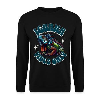 Iguana - Unisex Sweatshirt - black - Front - Alina (178cm) & Michal (187cm)