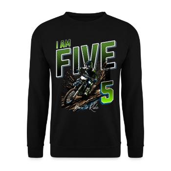 5e anniversaire de motocross - Sweat-shirt Unisexe - noir - Devant - Alina (178cm) & Michal (187cm)