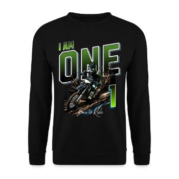 1er anniversaire de motocross - Sweat-shirt Unisexe - noir - Devant - Alina (178cm) & Michal (187cm)