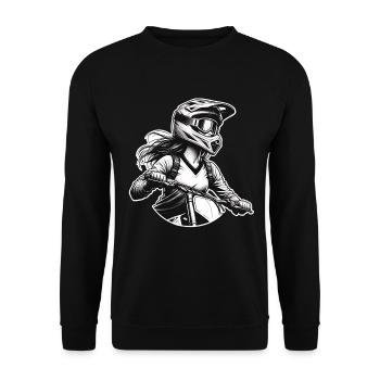Motocross Femmes Filles - Sweat-shirt Unisexe - noir - Devant - Alina (178cm) & Michal (187cm)