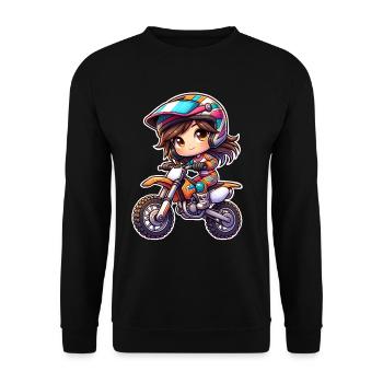 Motocross Filles - Sweat-shirt Unisexe - noir - Devant - Alina (178cm) & Michal (187cm)