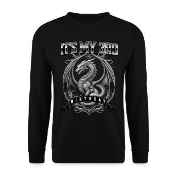 Dragon 3ème anniversaire Dragon - Sweat-shirt Unisexe - noir - Devant - Alina (178cm) & Michal (187cm)