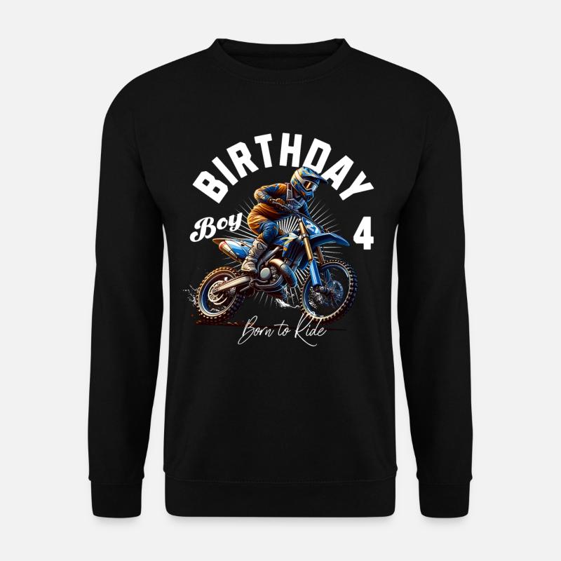 Motocross 4th Birthday - Unisex Sweatshirt - black