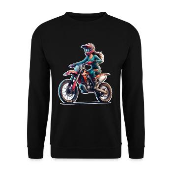 Motocross Femmes Filles Fille - Sweat-shirt Unisexe - noir - Devant - Alina (178cm) & Michal (187cm)