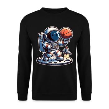 Astronaute de basket-ball - Sweat-shirt Unisexe - noir - Devant - Alina (178cm) & Michal (187cm)
