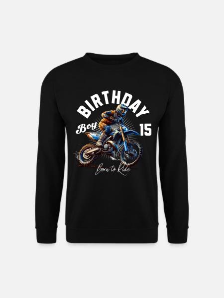 Motocross 15th Birthday - Unisex Sweatshirt - black