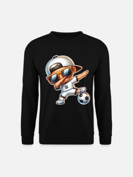 Fußball Cooler Fußballer Dabbing - Unisex Pullover - Schwarz