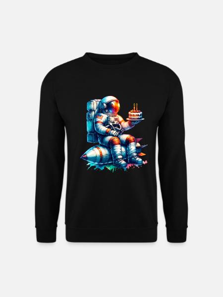Astronaut Birthday - Unisex Sweatshirt - black