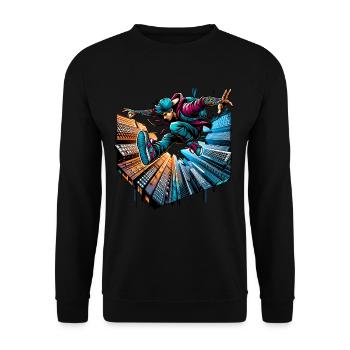 Parkour - Unisex Pullover - Schwarz - Vorne - Alina (178cm) & Michal (187cm)