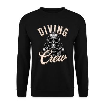 Diving Diver Crew Team - Unisex Sweatshirt - black - Front - Alina (178cm) & Michal (187cm)