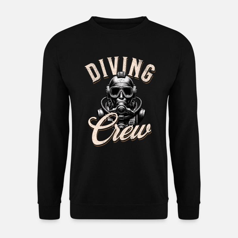 Équipe d’équipage de plongée - Sweat-shirt Unisexe - noir