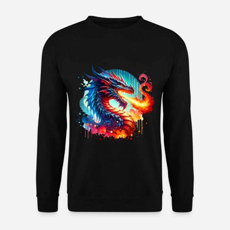 Drache - Unisex Pullover - Schwarz