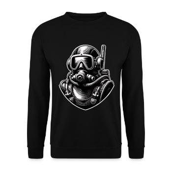 Diving Divers - Unisex Sweatshirt - black - Front - Alina (178cm) & Michal (187cm)