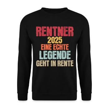 Rentner 2025 - Unisex Pullover - Schwarz - Vorne - Alina (178cm) & Michal (187cm)