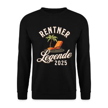 Rentner 2025 - Unisex Pullover - Schwarz - Vorne - Alina (178cm) & Michal (187cm)